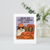 Türkische Delikatessen & Catnaps Postkarte (Stehend Vorderseite)