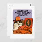 Türkische Delikatessen & Catnaps Postkarte (Vorne/Hinten)
