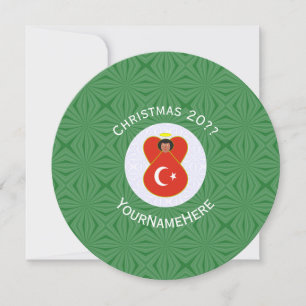 Türkische Engel-Flagge Weihnachten Personalisieren Einladung