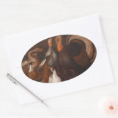 Türkische Enten-Taube-Erntedank-Oval-Aufkleber Ovaler Aufkleber (Umschlag)