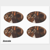 Türkische Enten-Taube-Erntedank-Oval-Aufkleber Ovaler Aufkleber (Blatt)