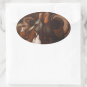 Türkische Enten-Taube-Erntedank-Oval-Aufkleber Ovaler Aufkleber (Tasche)