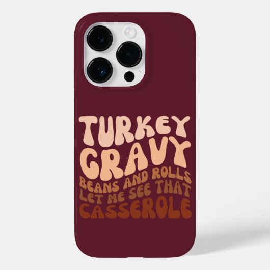 Türkische Erntedank "Gravy Beans and Rolls Spaß" Case-Mate iPhone Hülle (Rückseite)