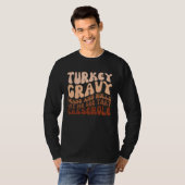 Türkische Erntedank "Gravy Beans and Rolls Spaß" T-Shirt (Vorne ganz)