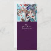 TÜRKISCHE FAIRE TALE, hellrot-weiß lila Einladung (Rückseite)