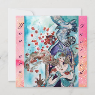 TÜRKISCHE FAIRE TALE, leuchtend rot-blau-pinke Gli Einladung