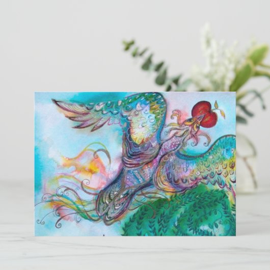 TÜRKISCHE FAIRE TALE / PHOENIX MIT APPLE, blau Ankündigung (Stehend Vorderseite)