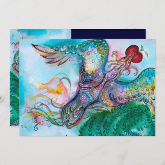 TÜRKISCHE FAIRE TALE / PHOENIX MIT APPLE, blau Ankündigung (Vorne/Hinten)