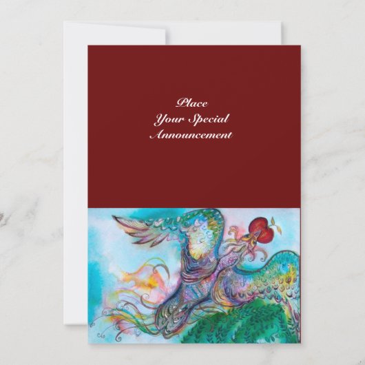 TÜRKISCHE FAIRE TALE / PHOENIX MIT APPLE, rot Ankündigung (Rückseite)