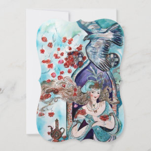 TÜRKISCHE FAIRY TALE Aquamarin Blue Gold Glitzern Einladung