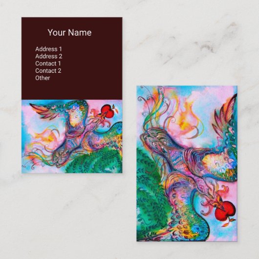 TÜRKISCHE FAIRY TALE / FLYPHOENIX MIT APPLE VISITENKARTE (Vorne/Hinten)