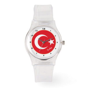Türkische Flag-Uhr, Türkische Mode-/Design-Uhr Armbanduhr