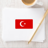 Türkische Flagge Adressaufkleber (Insitu)
