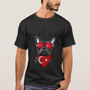 Türkische Flagge Amerikanischer Bulldog Herita T-Shirt