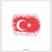 Türkische Flagge Aufkleber (Blatt)