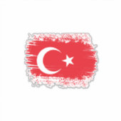 Türkische Flagge Aufkleber (Vorderseite)