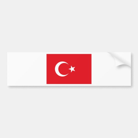 Türkische Flagge Autoaufkleber (Vorne)