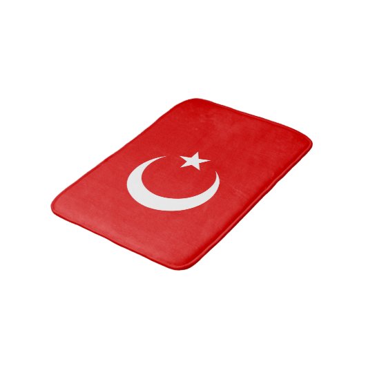 Türkische Flagge Badematte (Schrägansicht)