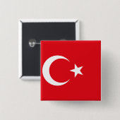 Türkische Flagge Button (Vorne & Hinten)