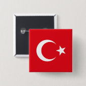 Türkische Flagge Button (Vorne & Hinten)