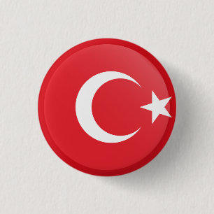 Türkische Flagge Button