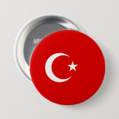 Türkische Flagge Button (Vorne & Hinten)
