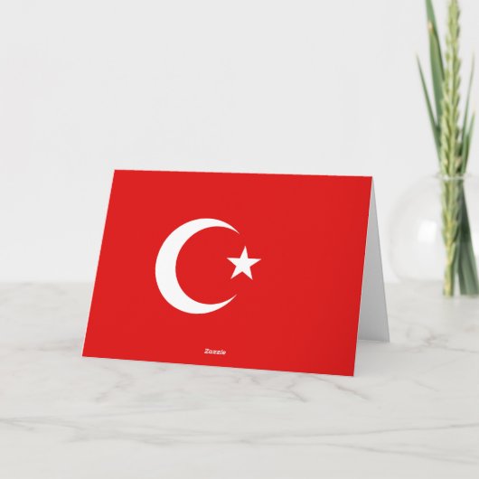 Türkische Flagge Dankeskarte (Rückseite)
