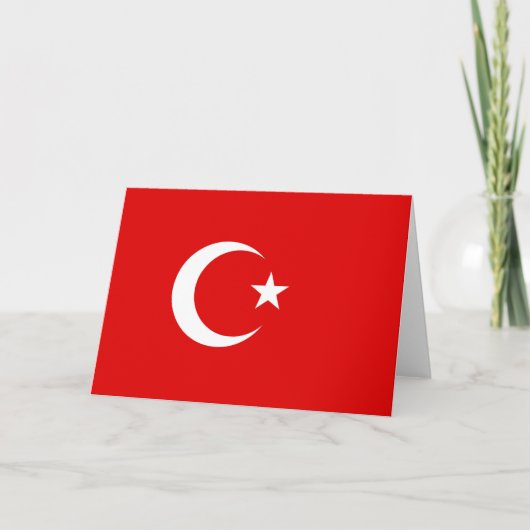 Türkische Flagge Dankeskarte (Vorderseite)