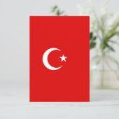 Türkische Flagge Dankeskarte (Stehend Vorderseite)
