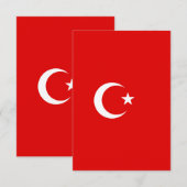 Türkische Flagge Dankeskarte (Vorne/Hinten)