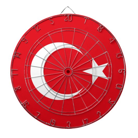 Türkische Flagge Dartscheibe (vorne)