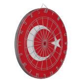 Türkische Flagge Dartscheibe (Vorderseite Links)