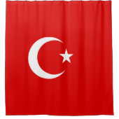 Türkische Flagge Duschvorhang (Vorderseite)
