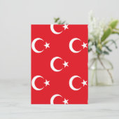Türkische Flagge Einladung (Stehend Vorderseite)