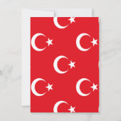 Türkische Flagge Einladung (Rückseite)