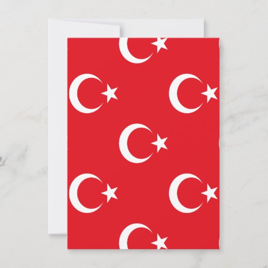 Türkische Flagge Einladung (Vorderseite)