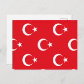 Türkische Flagge Einladungspostkarte (Vorne/Hinten)