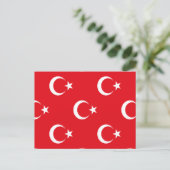 Türkische Flagge Einladungspostkarte (Stehend Vorderseite)