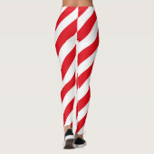 Türkische Flagge Farben diagonal gestreift Leggings (Rückseite)