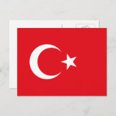 Türkische Flagge, Flagge der Türkei Postkarte (Vorne/Hinten)