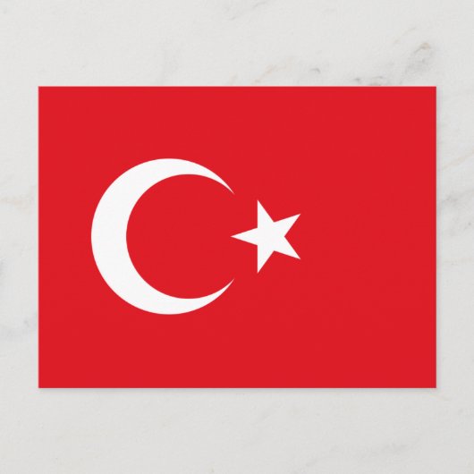 Türkische Flagge, Flagge der Türkei Postkarte (Vorderseite)
