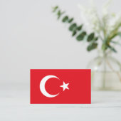 Türkische Flagge, Flagge der Türkei Visitenkarte (Stehend Vorderseite)