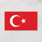 Türkische Flagge, Flagge der Türkei Visitenkarte (Vorderseite)