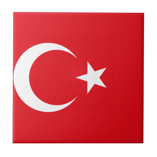 Türkische Flagge Fliese (Vorderseite)