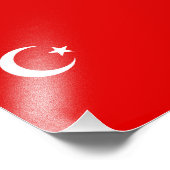 Türkische Flagge Fotodruck (Ecke)