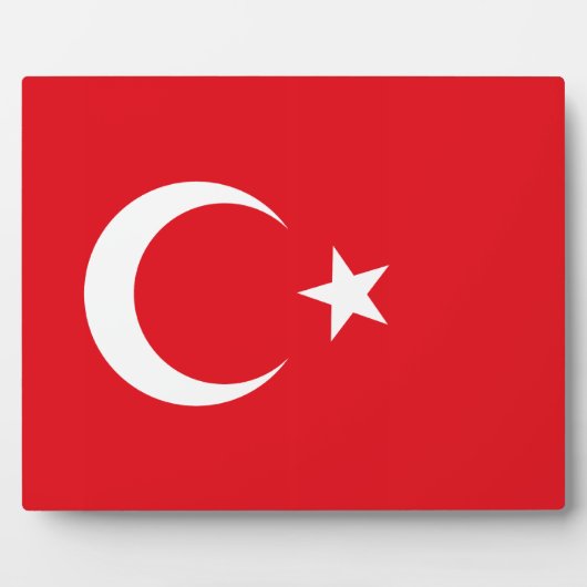 Türkische Flagge Fotoplatte (Vorderseite)