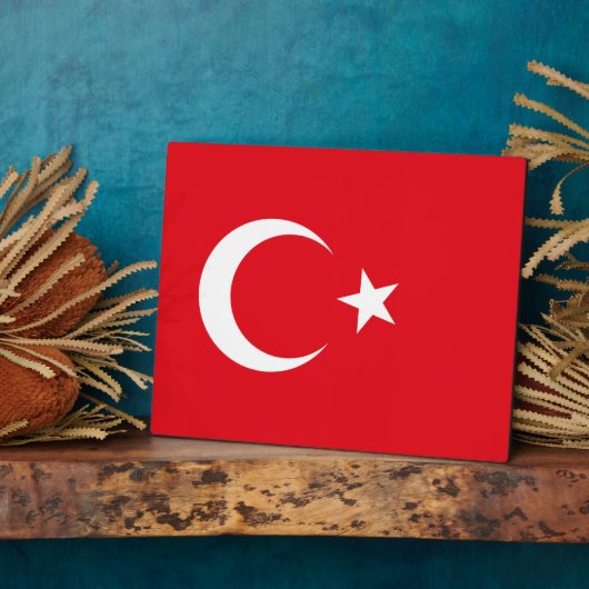 Türkische Flagge Fotoplatte (Seite)