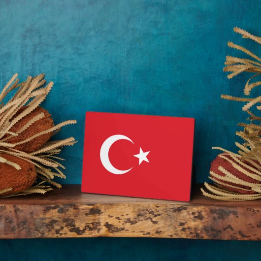 Türkische Flagge Fotoplatte (Seite)
