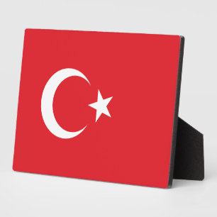Türkische Flagge Fotoplatte