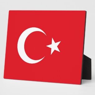 Türkische Flagge Fotoplatte